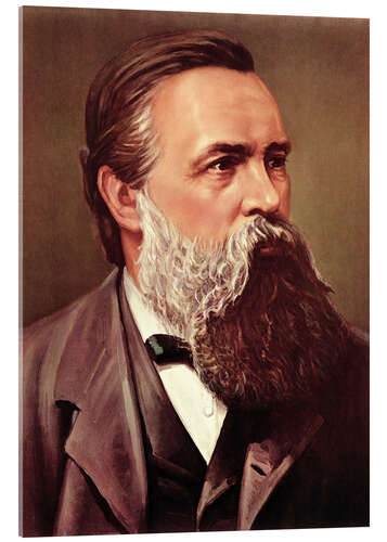 Akrylglastavla Friedrich Engels