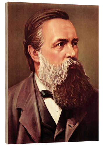 Stampa su legno Friedrich Engels