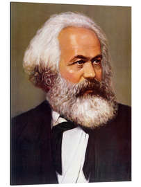 Tableau en aluminium Portrait de Karl Marx