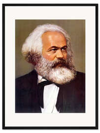Gerahmter Kunstdruck Portrait von Karl Marx