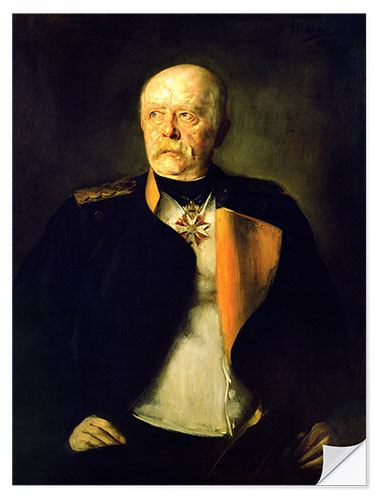 Selvklæbende plakat Otto von Bismarck, omkring 1890