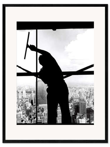 Gerahmter Kunstdruck Empire State Fensterputzer
