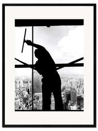 Gerahmter Kunstdruck Empire State Fensterputzer