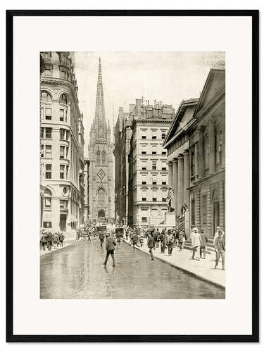 Impression artistique encadrée Wall Street, New York