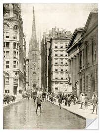 Selvklebende plakat Wall Street, New York