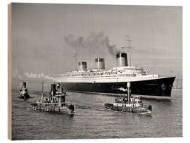 Holzbild Normandie In NYC Harbor