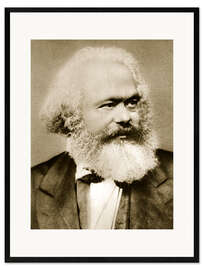Inramat konsttryck Karl Marx V
