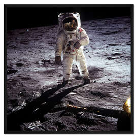 Gerahmter Kunstdruck Erste Schritte des Menschen auf dem Mond - NASA