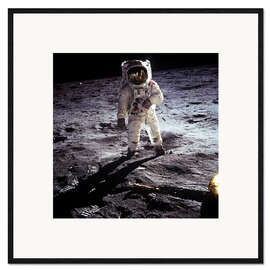 Impresión de arte enmarcada Primeros pasos en la Luna
