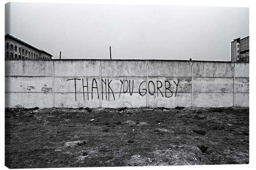 Canvas print graffiti on the Berlin Wall