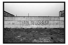 Gerahmter Kunstdruck Graffiti an der Berliner Mauer