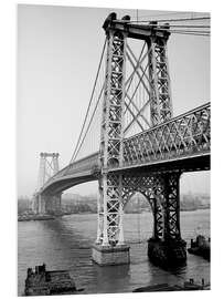 Print på skumplade Williamsburg Bridge, New York