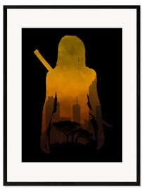 Framed art print The Walking Dead - Michonne - Alternative fanart