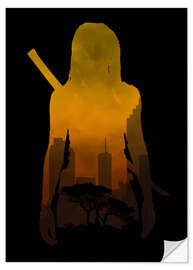 Sticker mural The Walking Dead - Michonne