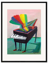 Gerahmter Kunstdruck Klaviermusik 3