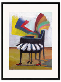 Ingelijste kunstdruk Piano music 2