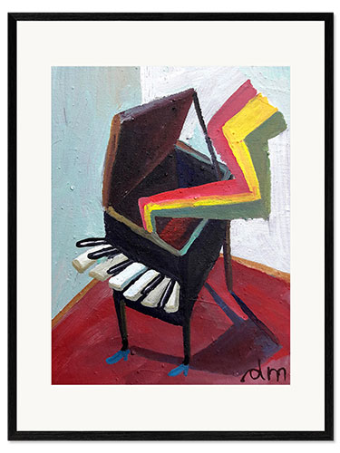 Gerahmter Kunstdruck Klaviermusik 6