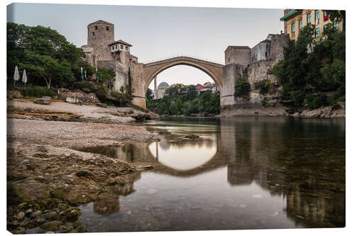 Canvas-taulu Stari Most Bosnia in the morning