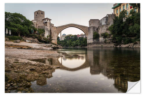 Wandsticker Stari Most Bosnien am Morgen