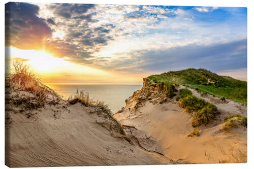 Obraz na płótnie Sunset in the dunes at Lonstrup