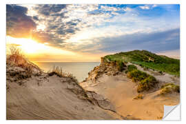 Vinilo para la pared Sunset in the dunes at Lonstrup