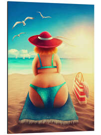 Magnettafel Mollig am Strand