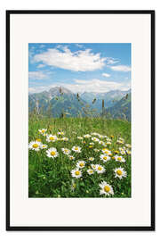 Gerahmter Kunstdruck Gebirgslandschaft in Vorarlberg, Österreich