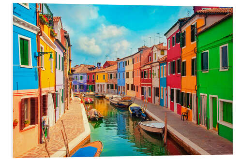 Foam board print Burano, an island in the Venetian Lagoon