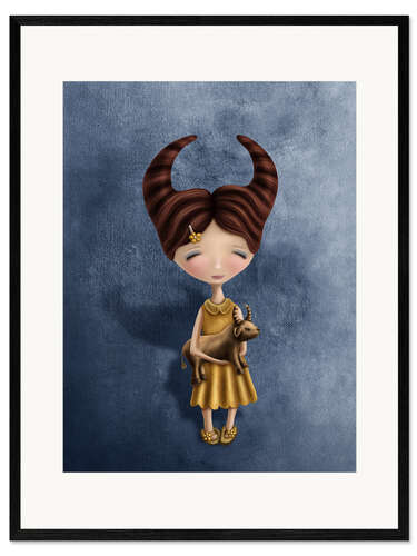 Framed art print Taurus astrological sign