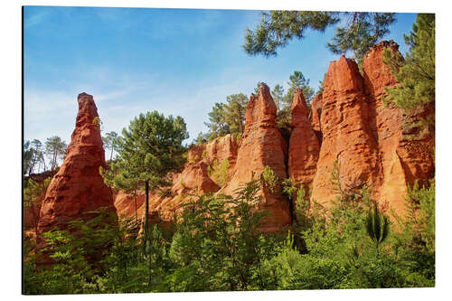 Stampa su alluminio Ochre rocks in Roussillon,Provence