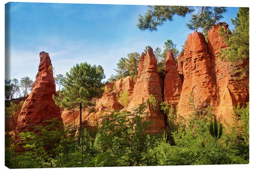 Lerretsbilde Ochre rocks in Roussillon,Provence