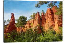 Tableau en plexi-alu Ochre rocks in Roussillon,Provence