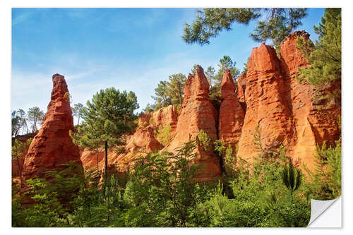 Wall sticker Ochre rocks in Roussillon,Provence