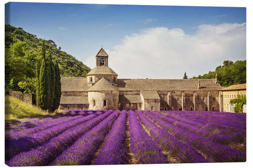 Canvas print Senanque Abbey with lavender fields