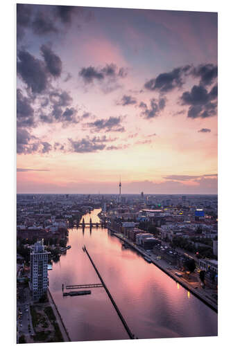 Foam board print Berlin skyline TV tower