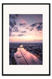 Gerahmter Kunstdruck Berlin skyline Fernsehturm