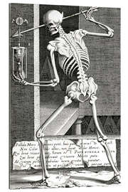 Galleritryck Skeleton with hourglass