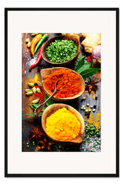Gerahmter Kunstdruck Gewürze und Kräuter