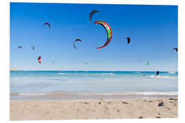 Foam board print Many kitesurfers