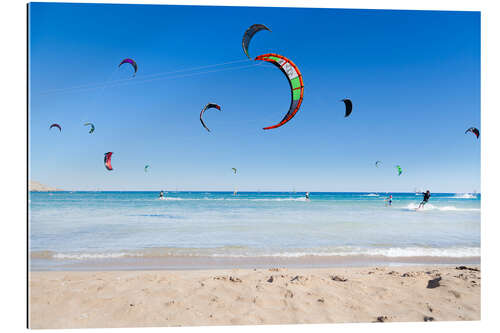 Gallery print Many kitesurfers