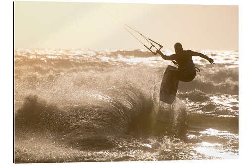 Galleriataulu Kitesurfer jumping on a beautiful background