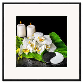 Impression artistique encadrée Composition pour le spa