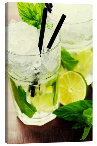 Lienzo Mojito cocktail with ingredients