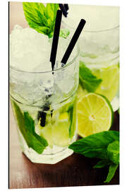 Magnettafel Mojito Cocktail mit Zutaten