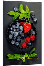 Stampa su PVC Fresh Berries on Dark Background