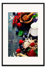 Gerahmter Kunstdruck Gesundes Frühstück