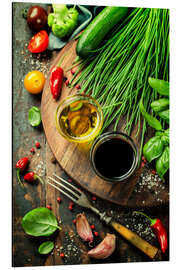 Magnettafel Gesundes Bio-Gemüse und Gewürze