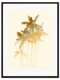 Gerahmter Kunstdruck Goldene Palmen