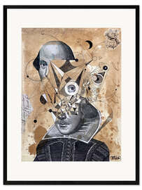 Inramat konsttryck Shakespeare as an abstract concept