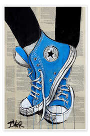 Wall print  Not without my blue shoes - Loui Jover